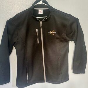 Men's Black Performance Jacket with Embroidered Lake McConaughy Logo